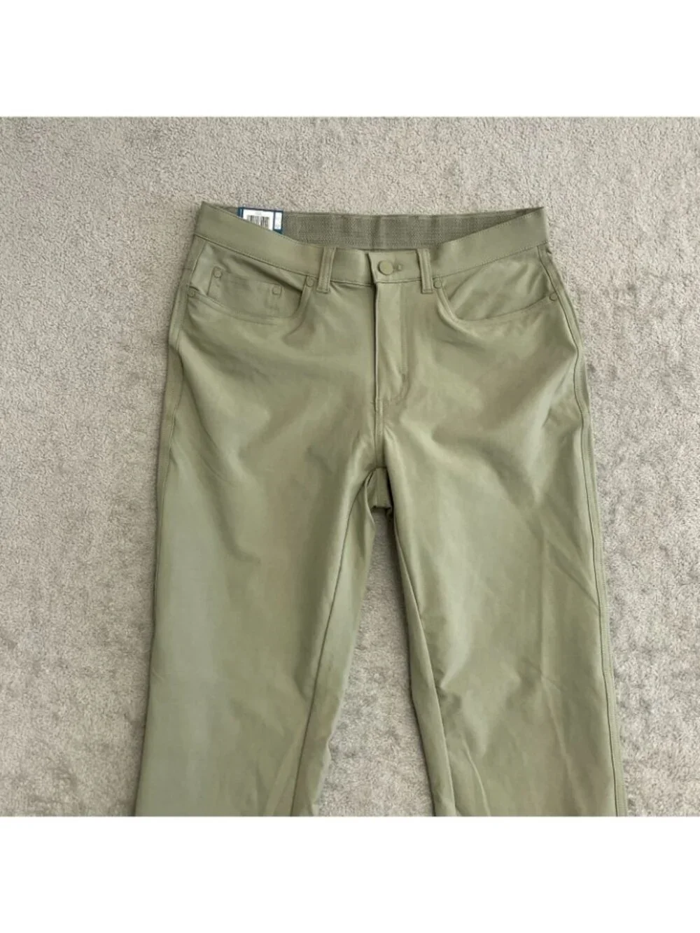 Greg Norman Men's 30x29 Olive Stretch Straight Fit Golf Pants  N1443